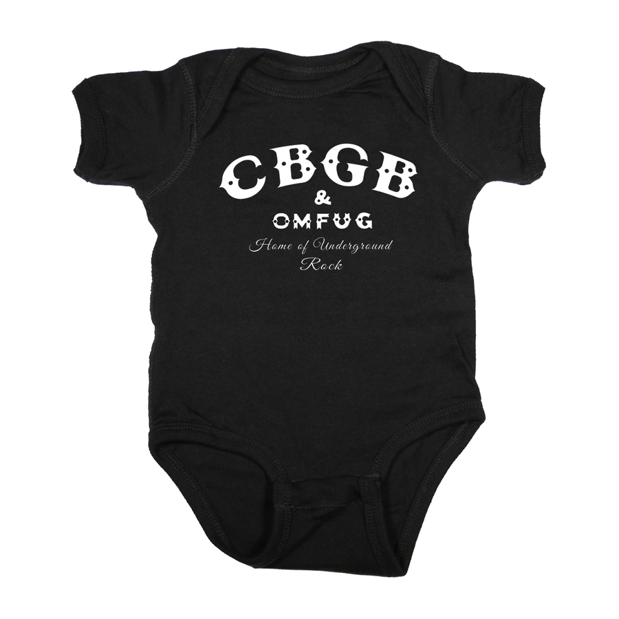CBGB baby onesie black