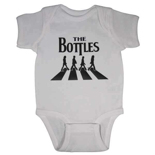 Beatles Bottles baby rock onesie shirt abbey road white