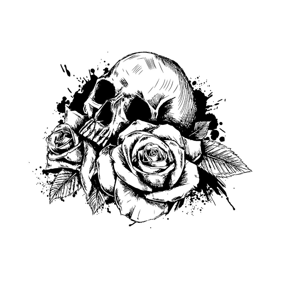 Rose Skull Black