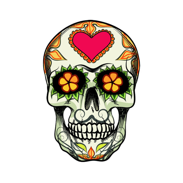 Heart Sugar Skull Colour