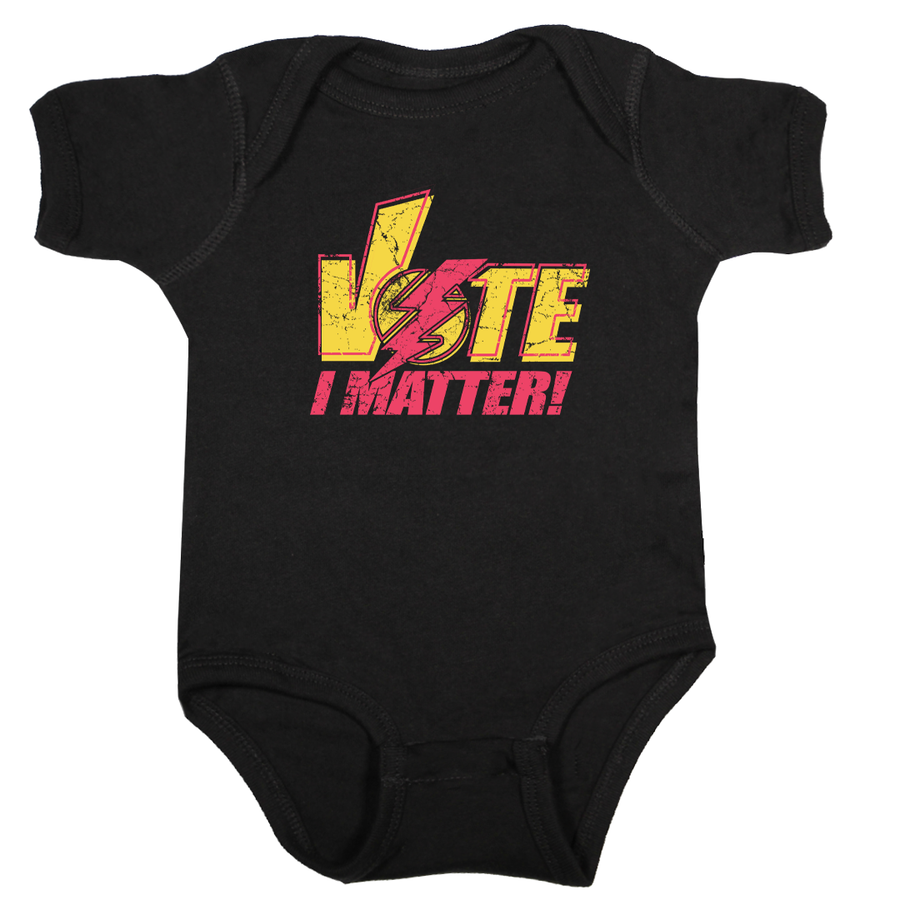 Baby onesie vote shirt black