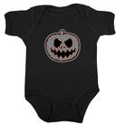 Baby metal onesie romper checkered pumpkin black