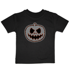 Kids punk band shirt checkered pumpkin black