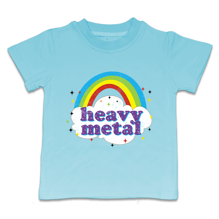 Heavy Metal is fluffy shirt for babies, toddlers and adults blue