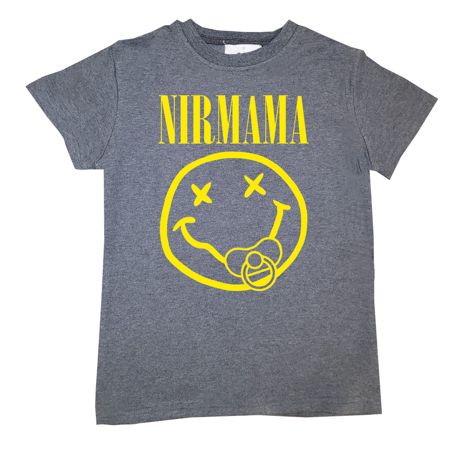 Mom Dad Adult band shirt Nirvana Nirmama Grey