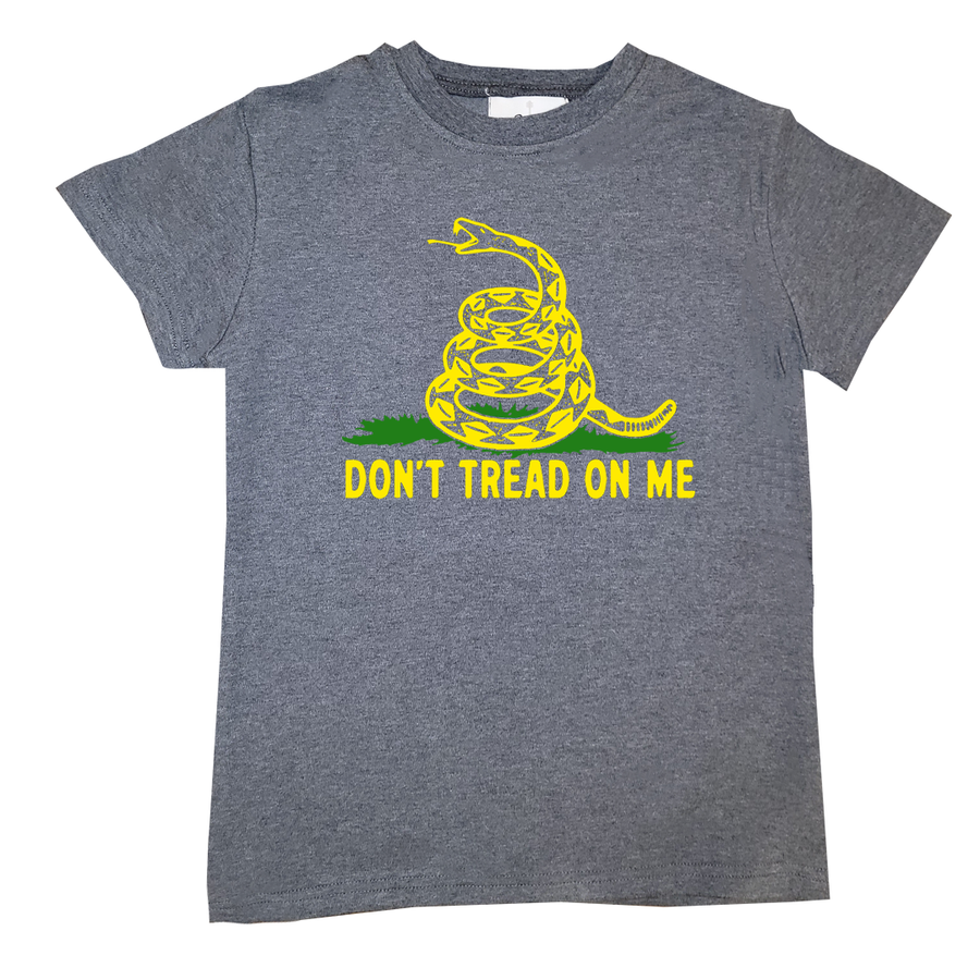 Dont tread on me grey shirt kids and adults