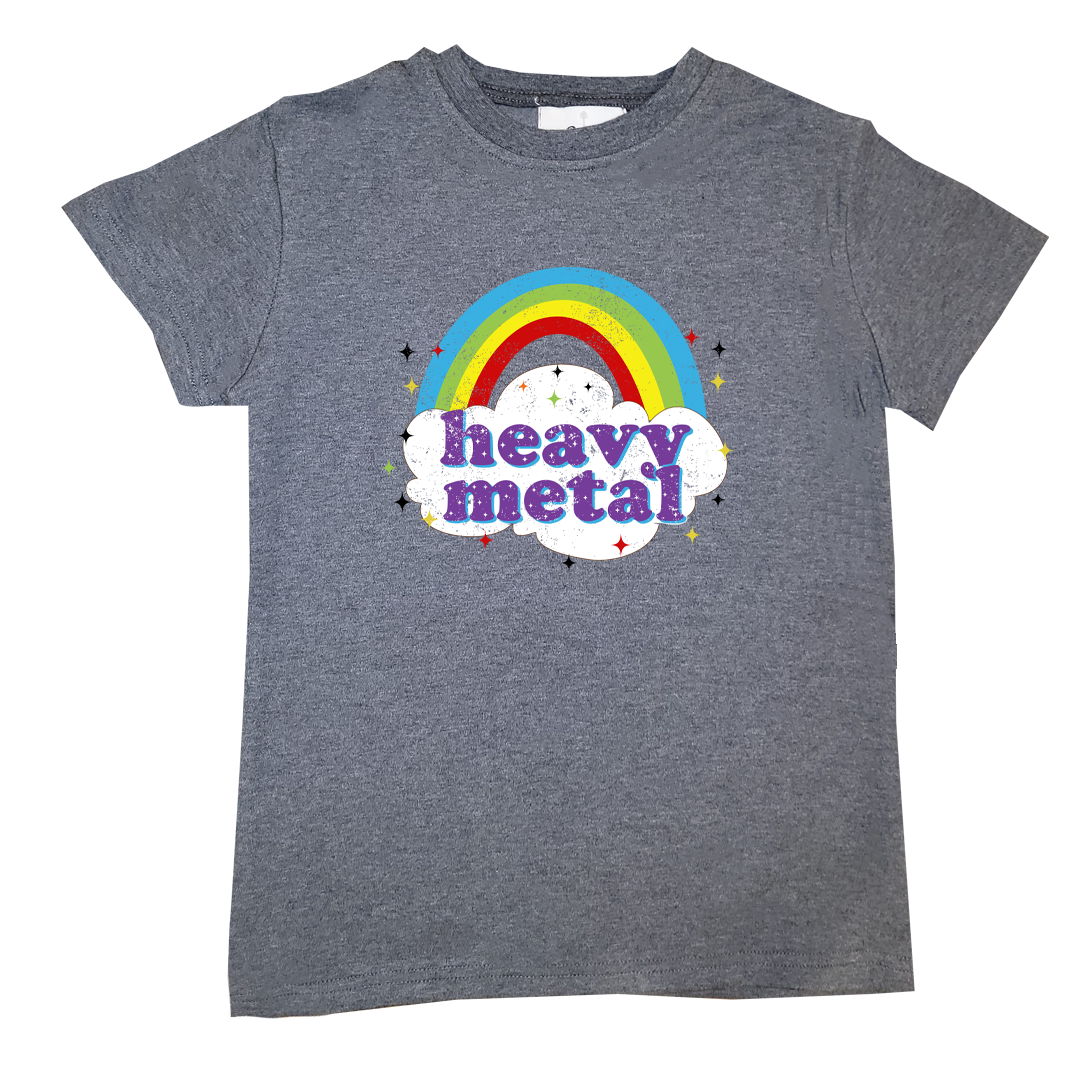 Heavy Metal is fluffy shirt for babies, toddlers and adults grey