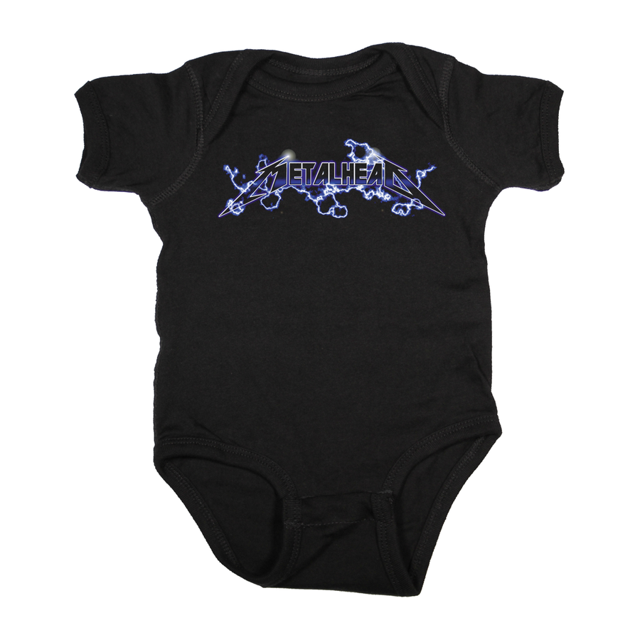 Baby Rock shirt - black metalhead onesie