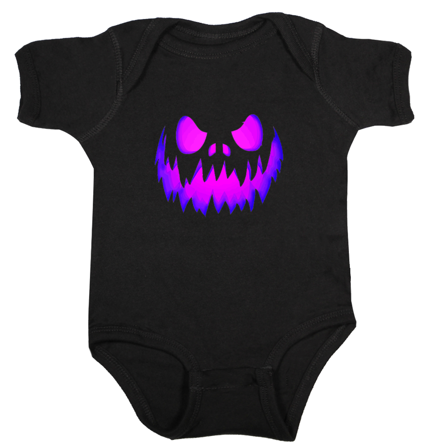 Halloween onesie baby toddler kids jack o lantern black