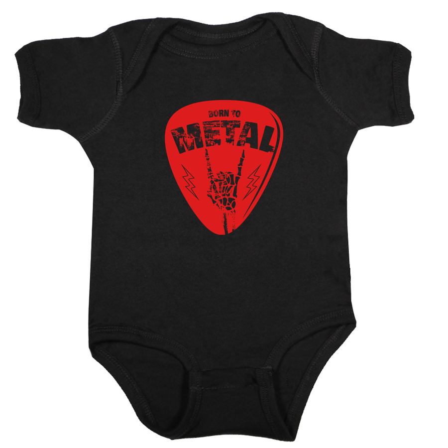 Guitar Pick born to metal black and red