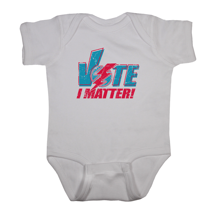 Baby onesie vote shirt white