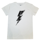 Kid toddler adult lightening bolt shirt white