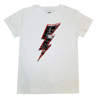 Kid toddler adult lightening bolt shirt red white